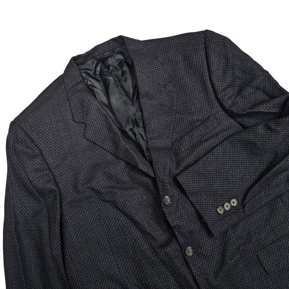 Hart Schaffner & Marx Blazer Mens 44R Grey Wool 3-Button Business Ivy Academia